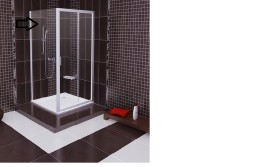Ravak Blix BLPS-90 sprchová pevná stěna rám satin výplň Transparent 9BH70U00Z1
